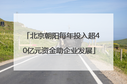 北京朝阳每年投入超40亿元资金助企业发展